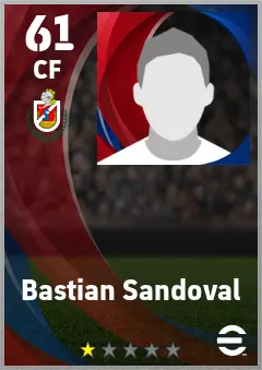 Bastian Sandoval eFootball 2026 player card — 61 OVR CF