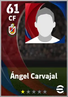 Angel Carvajal eFootball 2026 player card — 61 OVR CF
