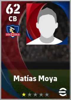 Matias Moya eFootball 2026 player card — 62 OVR CB