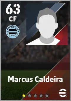 Marcus Caldeira eFootball 2026 player card — 63 OVR CF