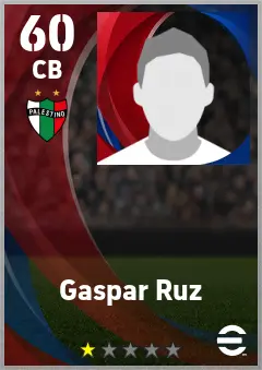 Gaspar Ruz eFootball 2026 player card — 60 OVR CB