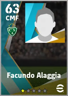 Facundo Alaggia eFootball 2026 player card — 63 OVR CMF