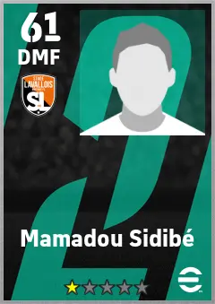 Mamadou Sidibe eFootball 2026 player card — 61 OVR DMF
