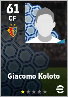 Giacomo Koloto eFootball 2026 player card — 61 OVR CF
