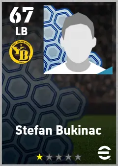 Stefan Bukinac eFootball 2026 player card — 67 OVR LB