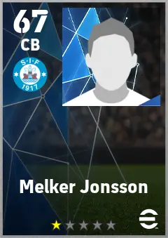 Melker Jonsson eFootball 2026 player card — 67 OVR CB
