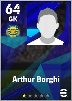 Arthur Borghi eFootball 2026 player card — 64 OVR GK