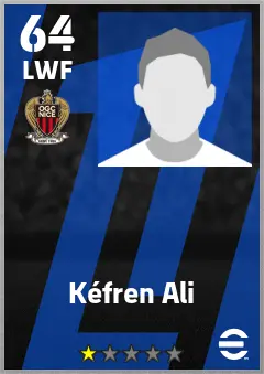 Kefren Ali eFootball 2026 player card — 64 OVR LWF