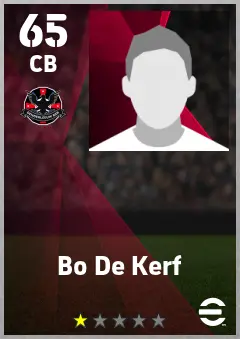 Bo De Kerf eFootball 2026 player card — 65 OVR CB
