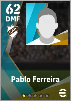 Pablo Ferreira eFootball 2026 player card — 62 OVR DMF