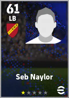 Seb Naylor eFootball 2026 player card — 61 OVR LB