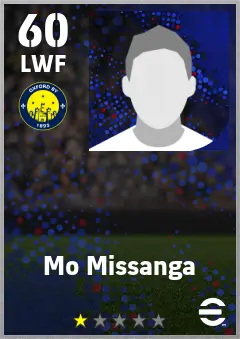 Mo Missanga eFootball 2026 player card — 60 OVR LWF