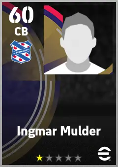 Ingmar Mulder eFootball 2026 player card — 60 OVR CB