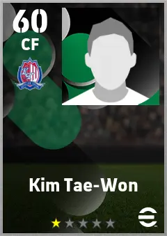 Kim Tae-Won eFootball 2026 player card — 60 OVR CF