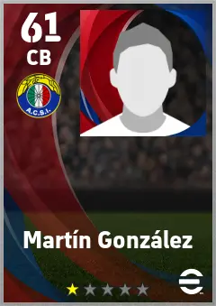 Martin Gonzalez eFootball 2026 player card — 61 OVR CB