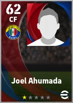 Joel Ahumada eFootball 2026 player card — 62 OVR CF