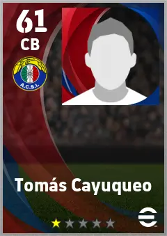 Tomas Cayuqueo eFootball 2026 player card — 61 OVR CB