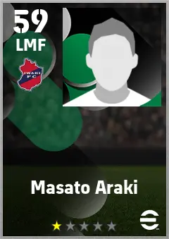 Masato Araki eFootball 2026 player card — 59 OVR LMF