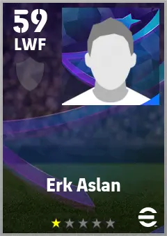 Erk Aslan eFootball 2026 player card — 59 OVR LWF
