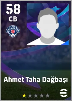 Ahmet Taha Dagbasi eFootball 2026 player card — 58 OVR CB