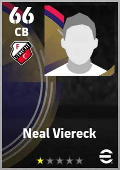 Neal Viereck eFootball 2026 player card — 66 OVR CB