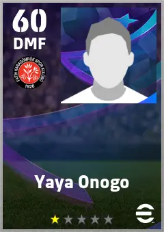 Yaya Onogo eFootball 2026 player card — 60 OVR DMF