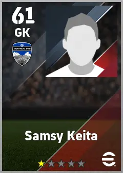 Samsy Keita eFootball 2026 player card — 61 OVR GK