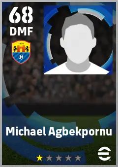 Michael Agbekpornu eFootball 2026 player card — 68 OVR DMF