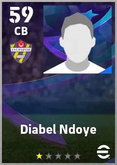 Diabel Ndoye eFootball 2026 player card — 59 OVR CB