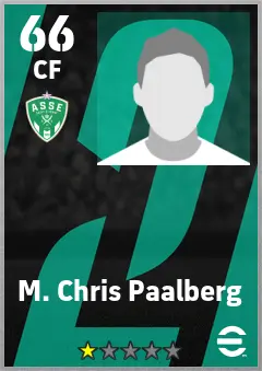 M. Chris Paalberg eFootball 2026 player card — 66 OVR CF