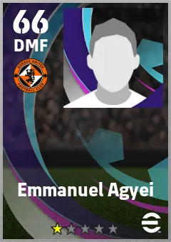 Emmanuel Agyei eFootball 2026 player card — 66 OVR DMF