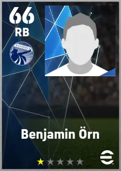 Benjamin Orn eFootball 2026 player card — 66 OVR RB