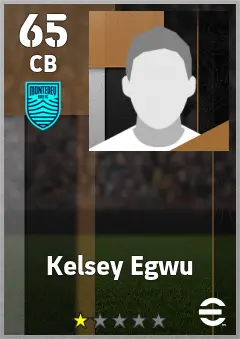 Kelsey Egwu eFootball 2026 player card — 65 OVR CB