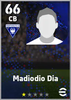 Madiodio Dia eFootball 2026 player card — 66 OVR CB