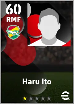 Haru Ito eFootball 2026 player card — 60 OVR RMF
