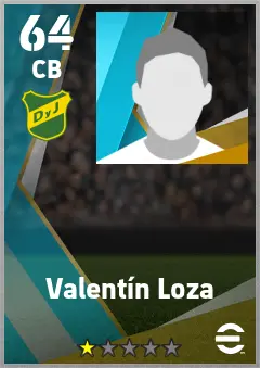 Valentin Loza eFootball 2026 player card — 64 OVR CB