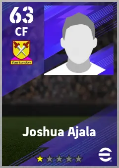 Joshua Ajala eFootball 2026 player card — 63 OVR CF