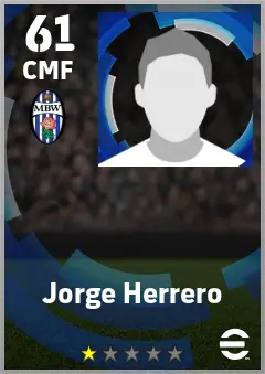 Jorge Herrero eFootball 2026 player card — 61 OVR CMF