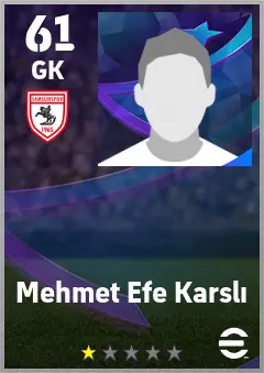 Mehmet Efe Karsli eFootball 2026 player card — 61 OVR GK