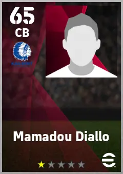 Mamadou Diallo eFootball 2026 player card — 65 OVR CB