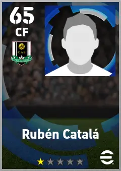 Ruben Catala eFootball 2026 player card — 65 OVR CF