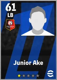 Junior Ake eFootball 2026 player card — 61 OVR LB