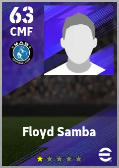 Floyd Samba eFootball 2026 player card — 63 OVR CMF
