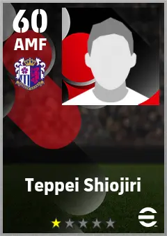 Teppei Shiojiri eFootball 2026 player card — 60 OVR AMF