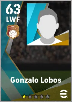 Gonzalo Lobos eFootball 2026 player card — 63 OVR LWF