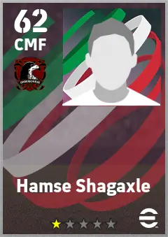 Hamse Shagaxle eFootball 2026 player card — 62 OVR CMF