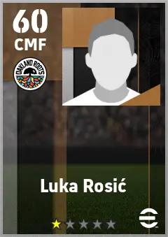 Luka Rosic eFootball 2026 player card — 60 OVR CMF