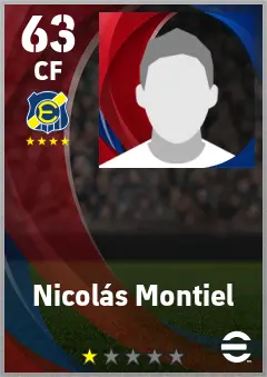Nicolas Montiel eFootball 2026 player card — 63 OVR CF