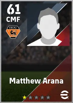 Matthew Arana eFootball 2026 player card — 61 OVR CMF