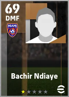 Bachir Ndiaye eFootball 2026 player card — 69 OVR DMF